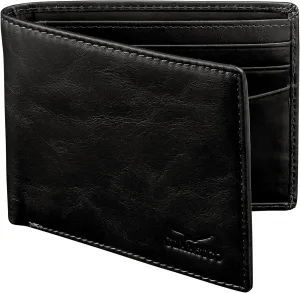 Claasico Men’s Bifold Wallet for Men – Genuine Leather RFID Wallet, Slim Billfold Cardholder w/ID Window – Gift Box Included