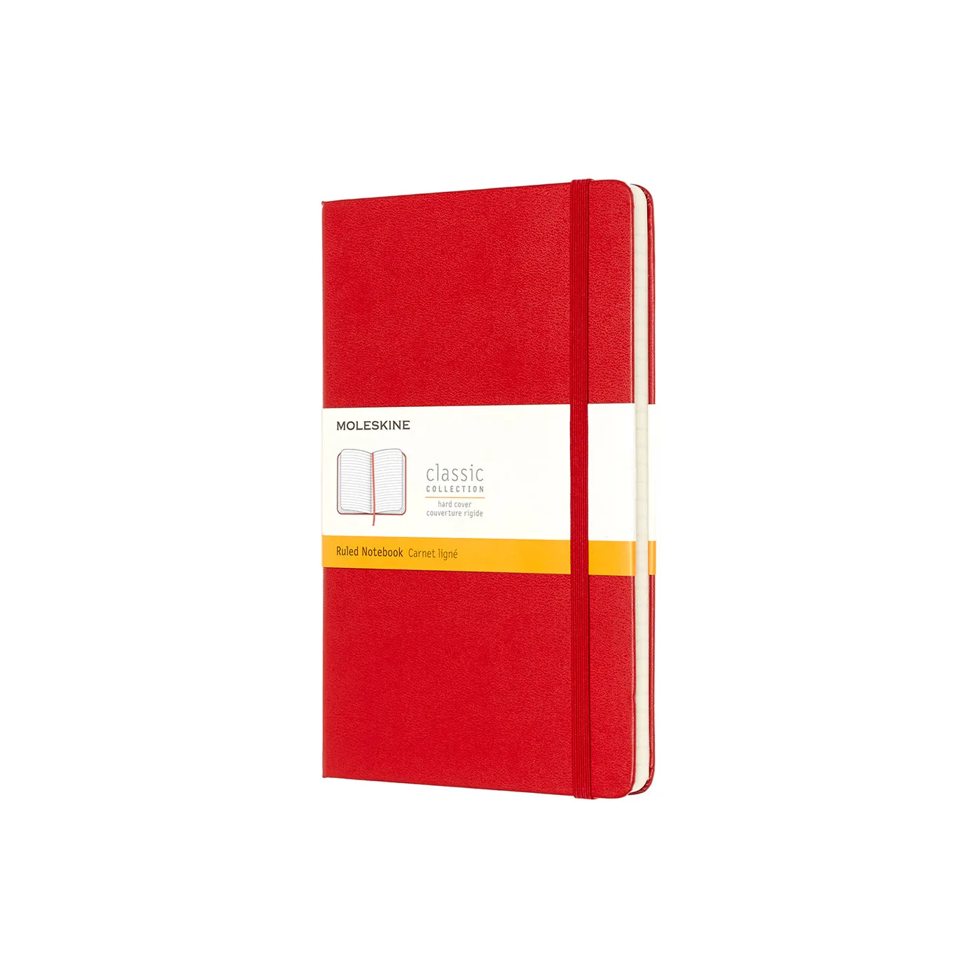 Classic Large Hard Cover Notebook Scarlet Red