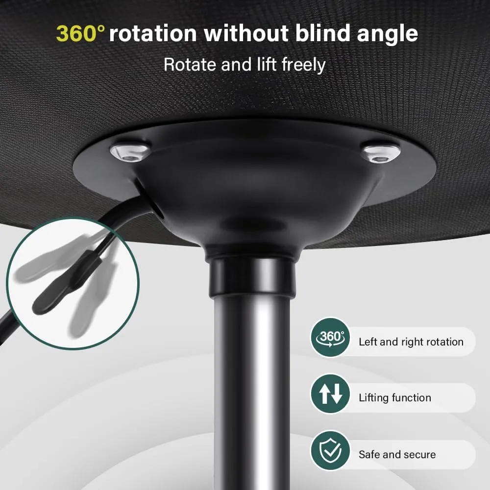 Classic Swivel Stool with Wheel Perfect for Salon Work Home SPA Shop Height-Adjustable and Cost-Effective Rolling Stool Chair Small (Green)