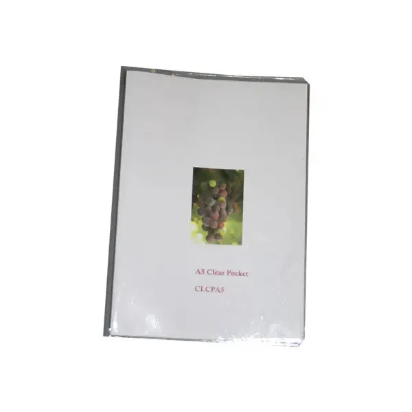 Clear menu pockets all sizes