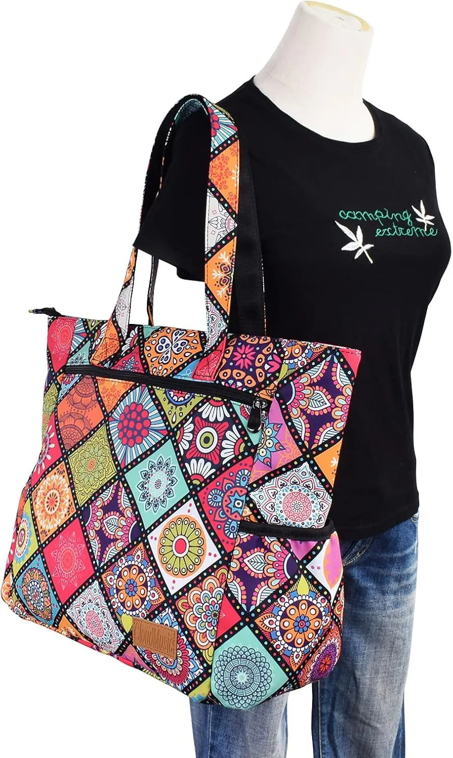 CLOUDMUSIC Shoulder Tote Bag For Nurses Teachers Work Gym Travel Beach Women With Large Capacity Waterproof