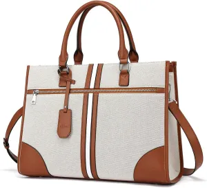 CLUCI Leather Briefcase for Women 15.6 Inch Laptop Business Computer Ladies Work Handbag
