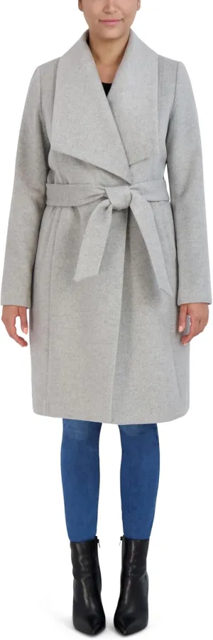 Cole Haan womens Belted Wool Classically Elegant Coat for Year-round Style (Standard and Plus Size