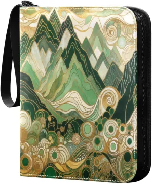 Color Mountain Card Binder 4 Pockets, 400 Pockets Trading Card Binder Removable Card Albums Card Holder for Games, Sports, Football, Baseball Cards