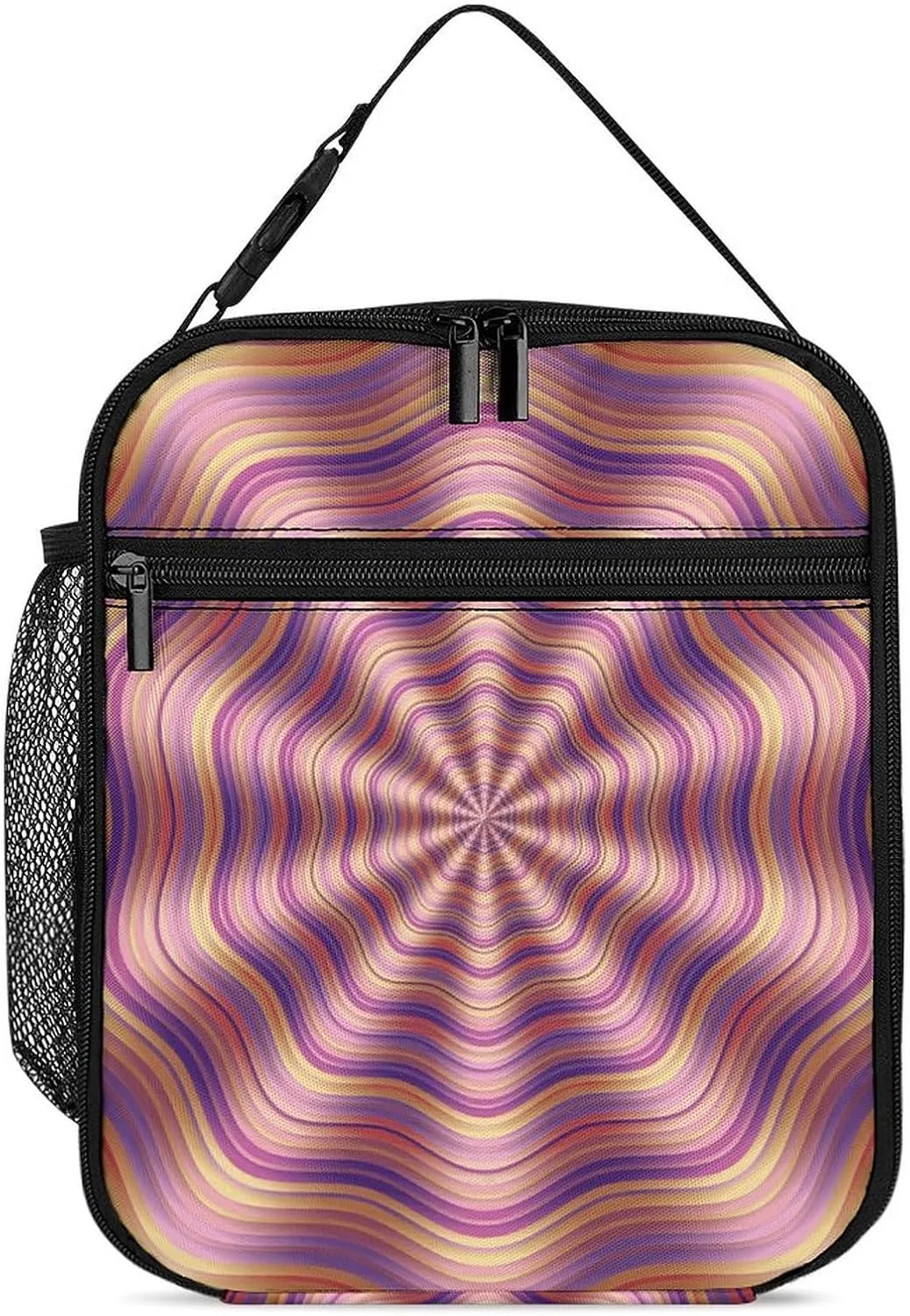 Colorful Swirl Reusable Lunch Bag Insulated Portable Lunch Box Bag Leak Proof Dining Bag Lunch Box Container Tote Pattern120