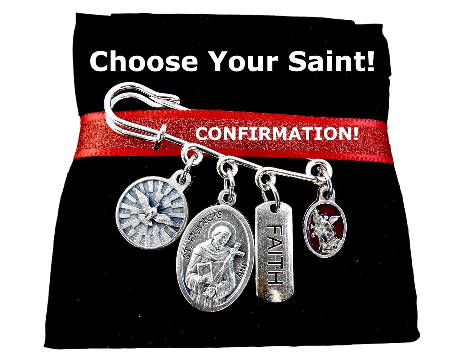 Confirmation Gift - Choose Your Catholic Patron Saint - Backpack Pin- Laptop Pin- Confirmation Sponsor- Confirmation Keepsake- Saint Brooch Bestseller