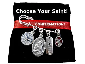 Confirmation Gift - Choose Your Catholic Patron Saint - Backpack Pin- Laptop Pin- Confirmation Sponsor- Confirmation Keepsake- Saint Brooch Bestseller