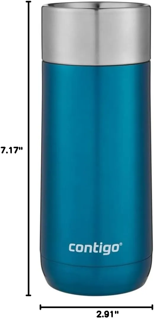 Contigo Luxe Autoseal Travel Mug, Stainless Steel Thermal Mug, Vacuum Flask, Leakproof Tumbler, Dishwasher Safe, Coffee Mug with BPA Free Easy-Clean Lid, 360 ml