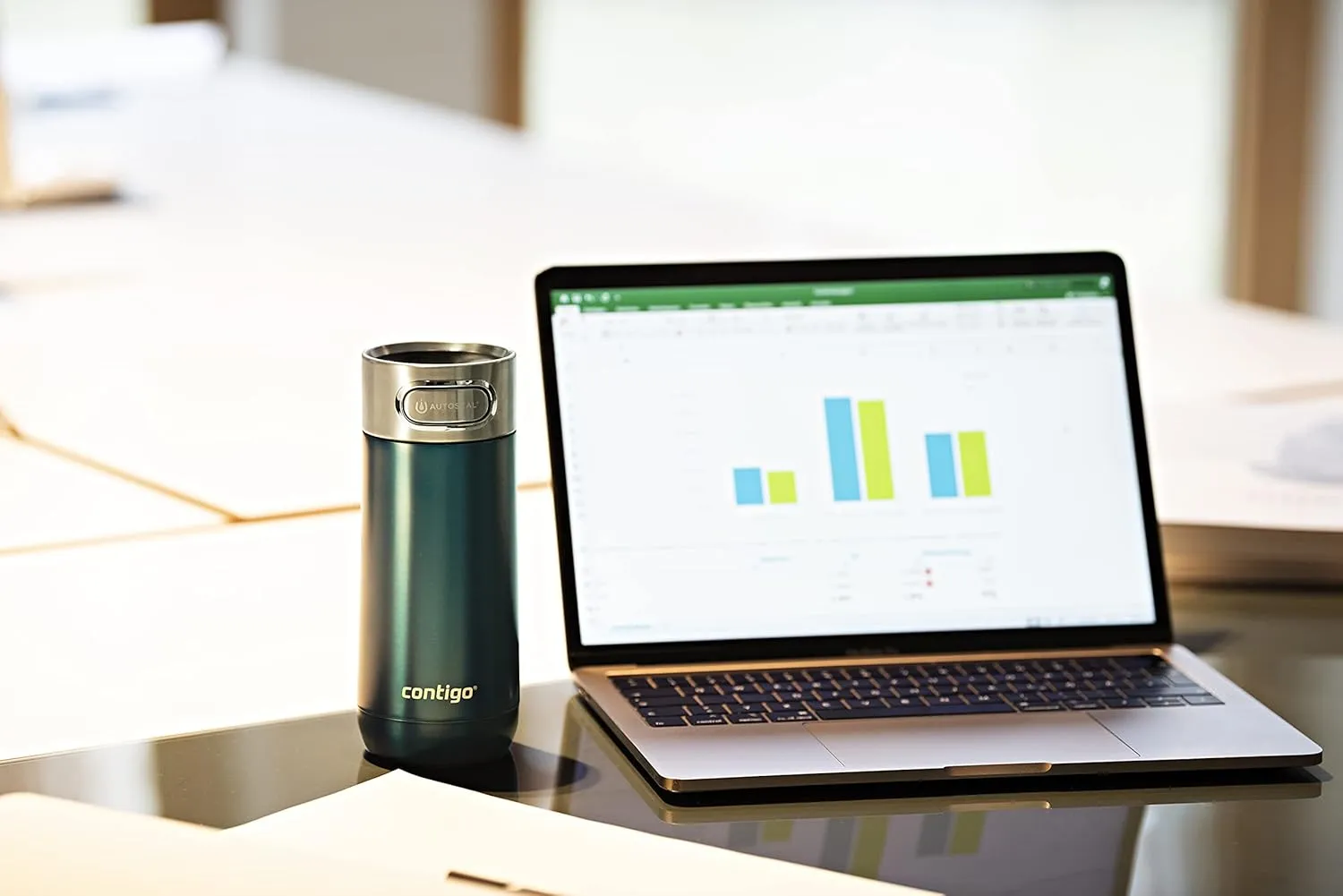Contigo Luxe Autoseal Travel Mug, Stainless Steel Thermal Mug, Vacuum Flask, Leakproof Tumbler, Dishwasher Safe, Coffee Mug with BPA Free Easy-Clean Lid, 360 ml