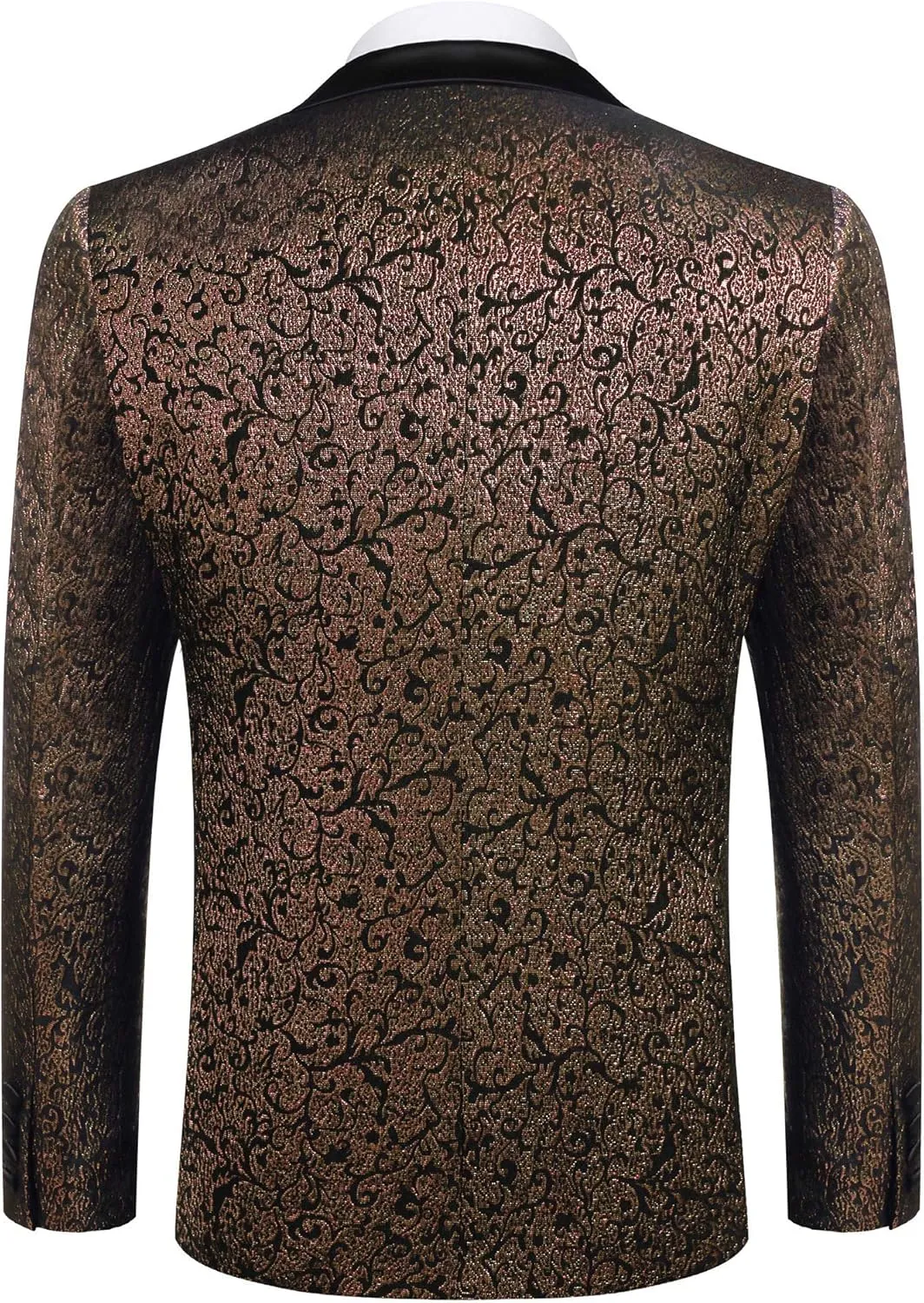 COOFANDY Men's Floral Tuxedo Jacket Jacquard Suit Jacket Slim Fit Blazer for Wedding, Prom, Dinner