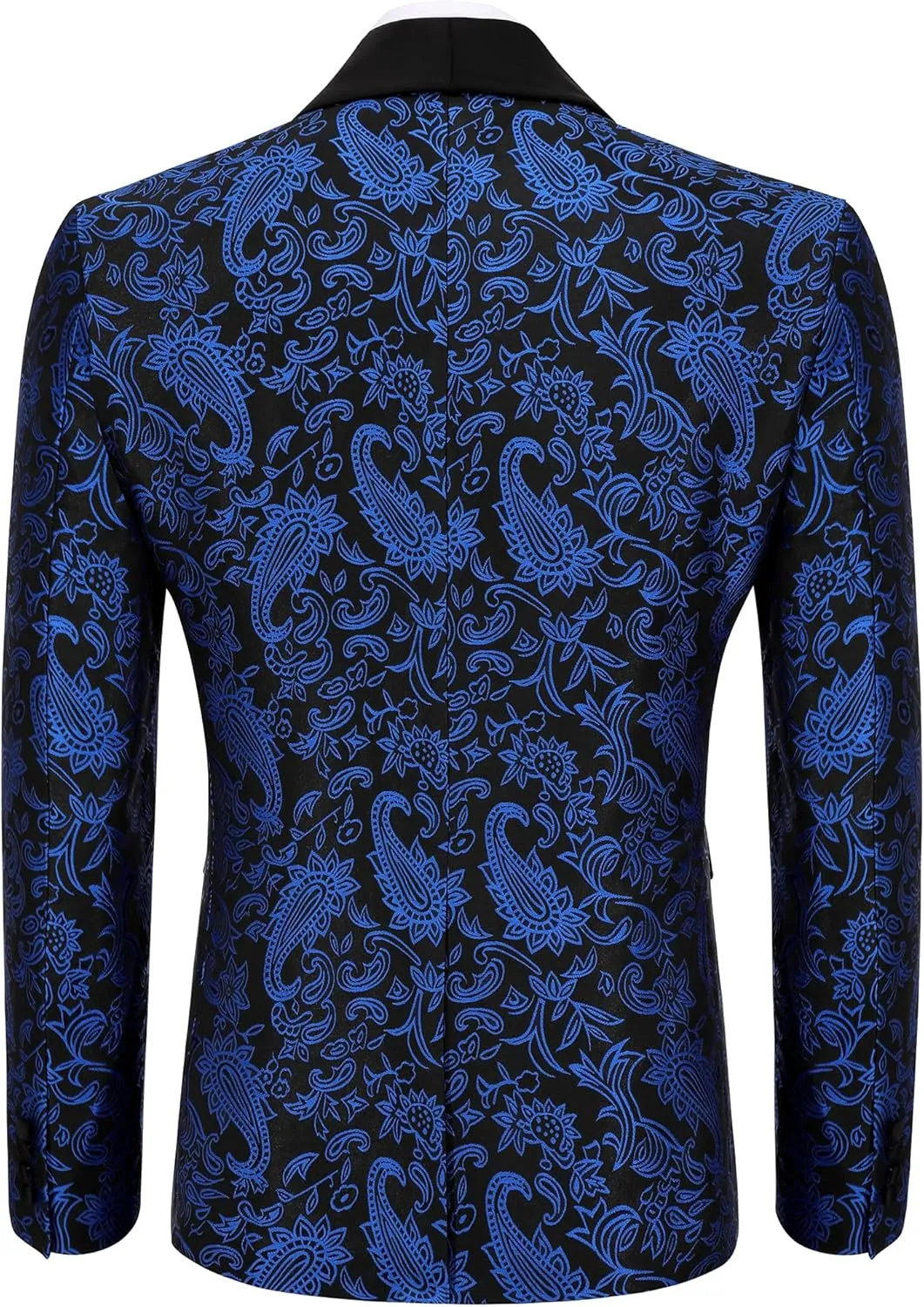 COOFANDY Men's Floral Tuxedo Jacket Paisley Shawl Lapel Stylish Suit Blazer Jacket for Wedding, Dinner, Party, Prom