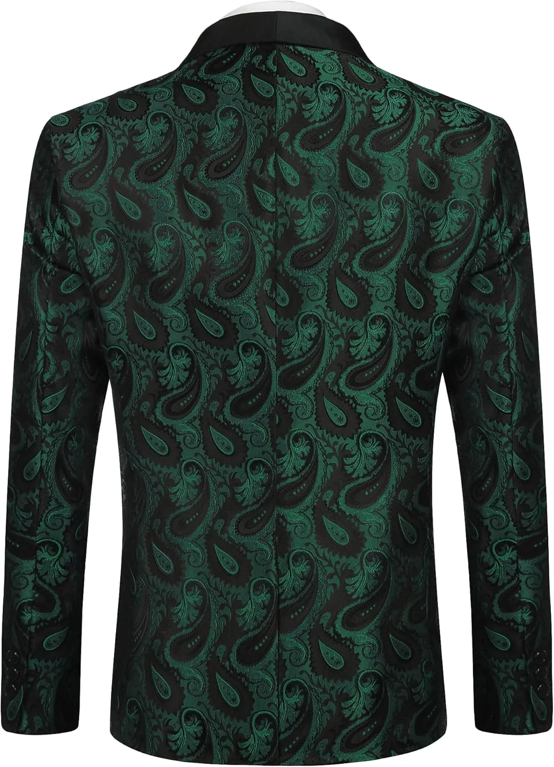 COOFANDY Mens Floral Tuxedo Jacket Paisley Shawl Lapel Suit Blazer Jacket for Dinner,Prom,Wedding