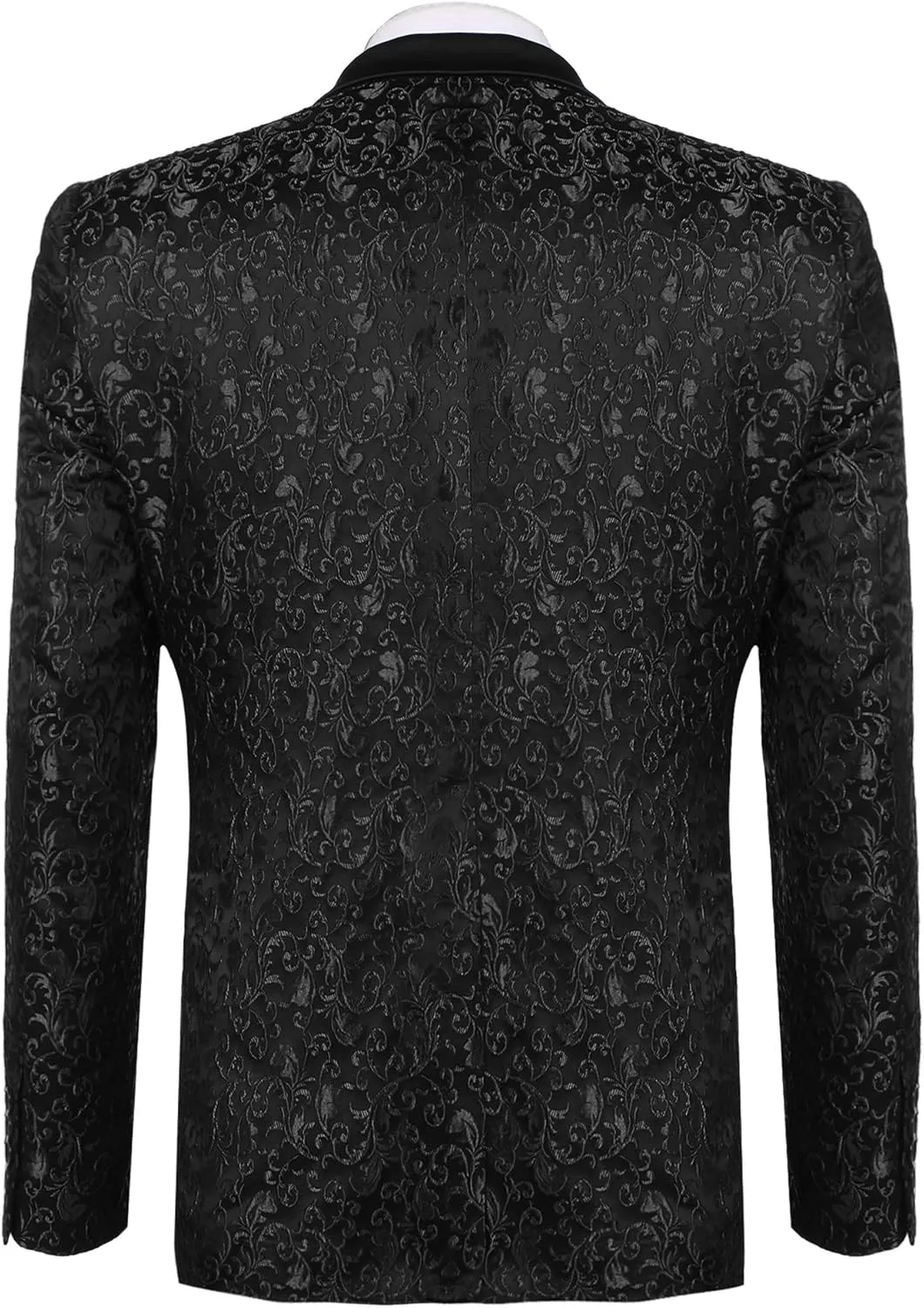 COOFANDY Men's Paisley Tuxedo Jacket One Button Dress Suit Jacket Floral Blazer for Dinner Party Prom Wedding