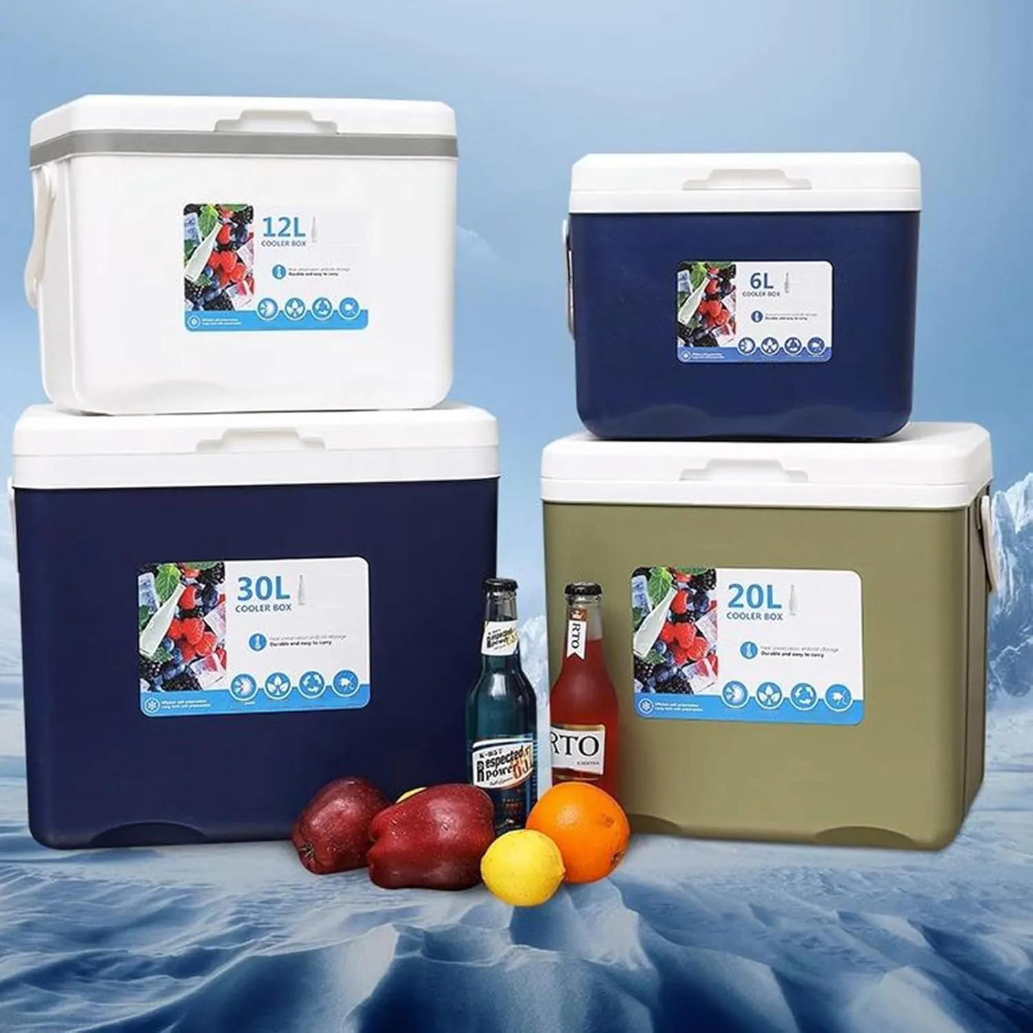 Cooler for Oldsmobile Custom Cruiser/Cutlass/Delta 88/F-85/Starfire/Super 88 Insulated Hard Ice Box Large High-Performance Storage Box Portable Cool Picnic Box Festival,A-38 * 30.5 * 34.5cm