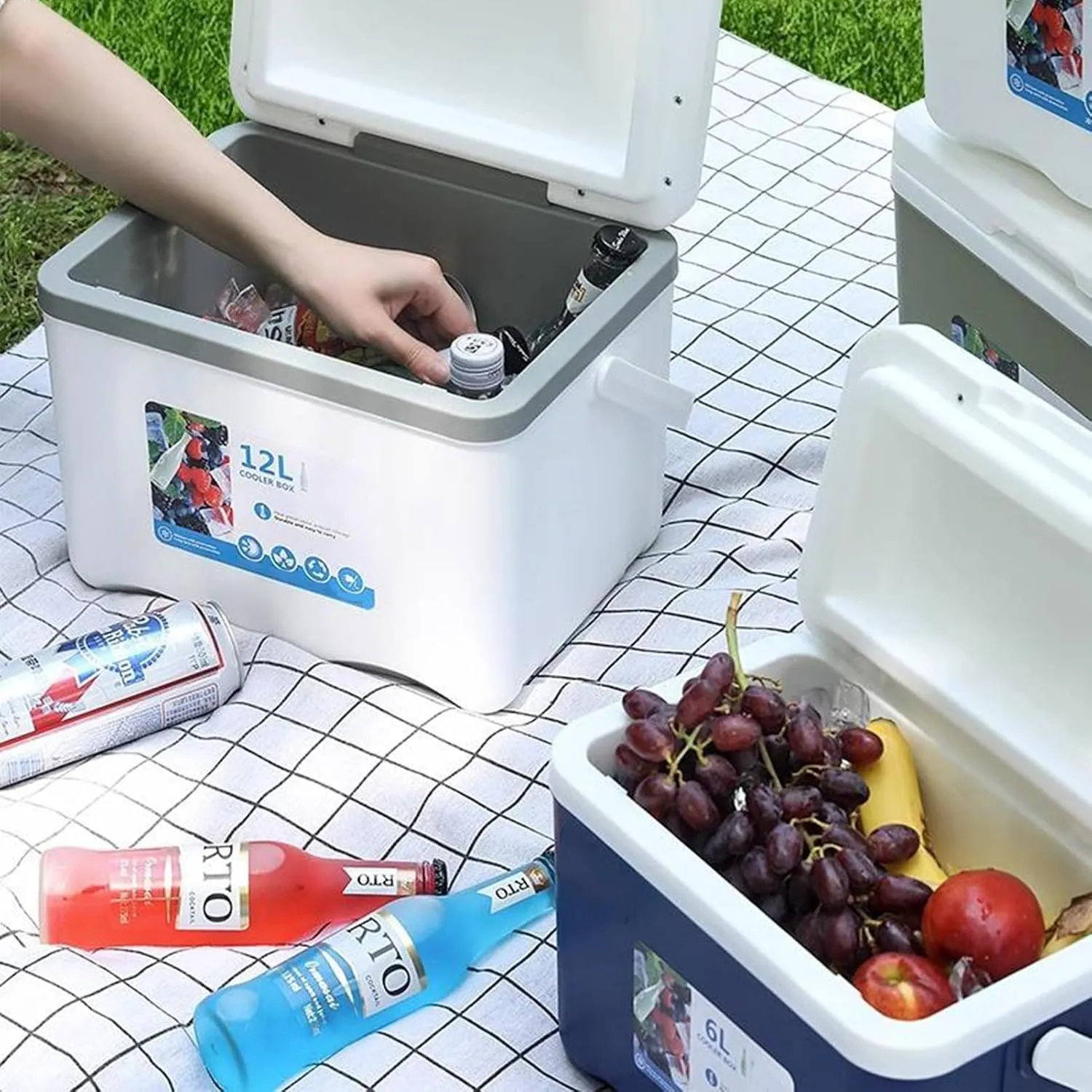 Cooler for Oldsmobile Custom Cruiser/Cutlass/Delta 88/F-85/Starfire/Super 88 Insulated Hard Ice Box Large High-Performance Storage Box Portable Cool Picnic Box Festival,A-38 * 30.5 * 34.5cm