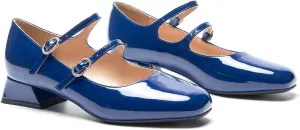 C.Paravano Women Mary Jane Low Block Heels - Square Toe Double Strap Dress Shoes Work Pumps Comfortable for Daily Wear, Office, Party, Wedding, Dating, Spring/Summer Events, Formal/Casual Occasions