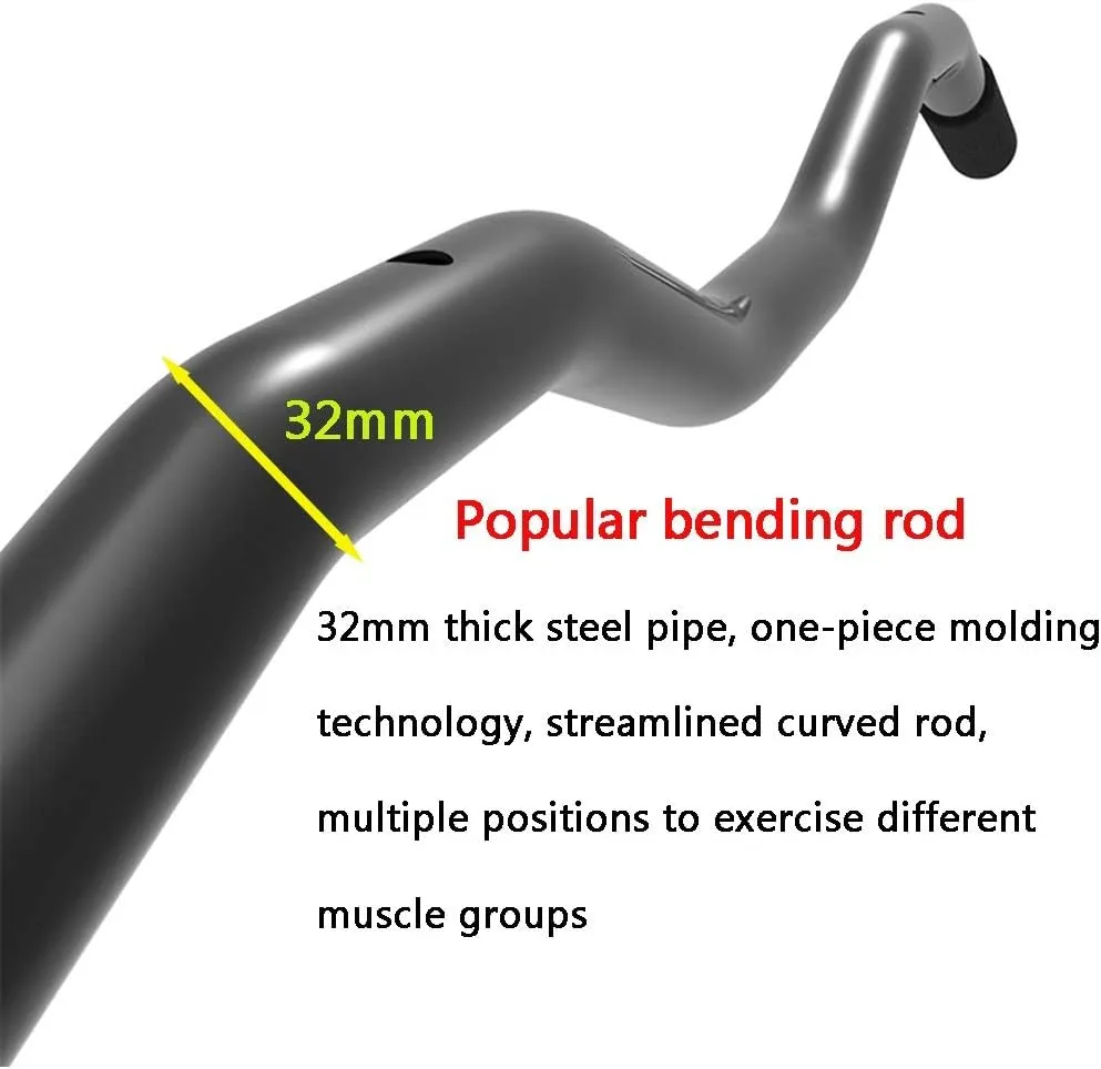 Cross Beam Wall-Mounted, Multi-Purpose Aerobic Strength Training Fitness Equipment, Easy to Install, Stable and Durable, 2 Styles (Style1 Steel)