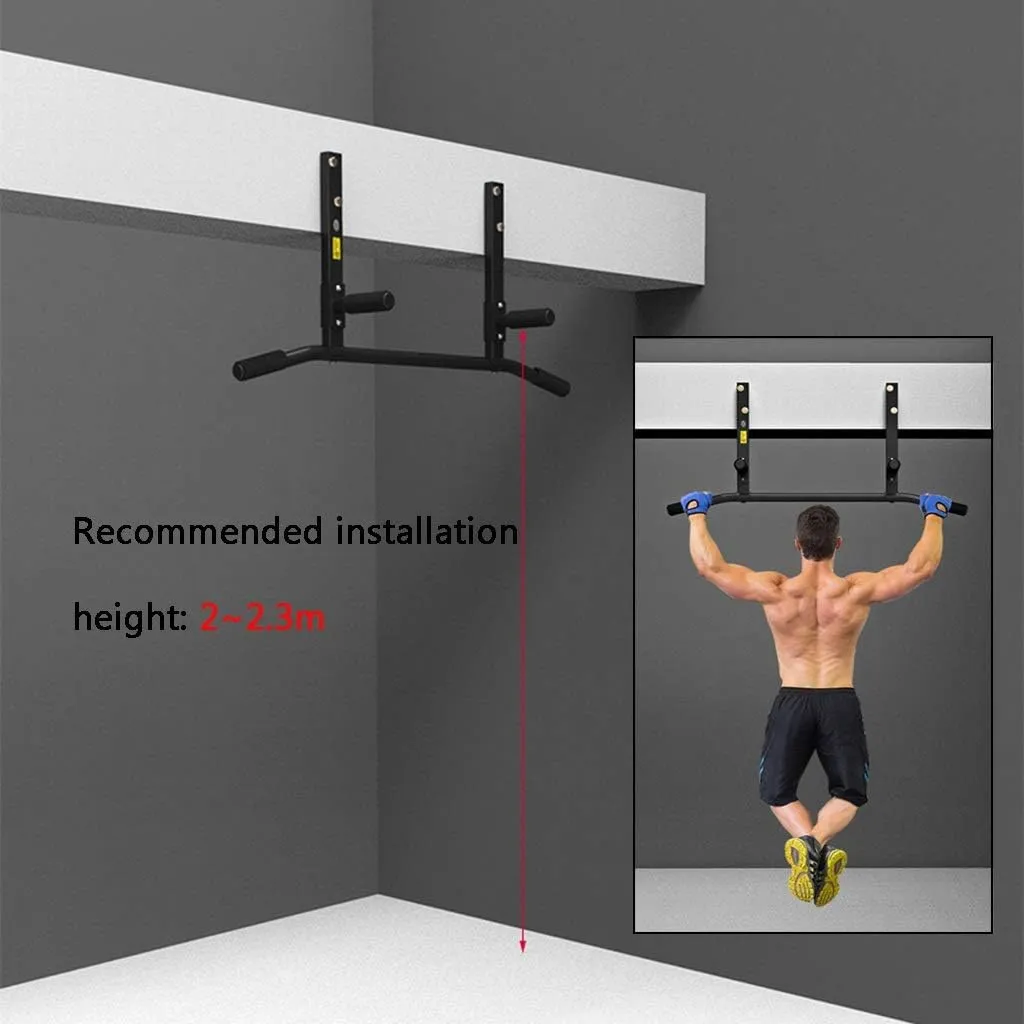 Cross Beam Wall-Mounted, Multi-Purpose Aerobic Strength Training Fitness Equipment, Easy to Install, Stable and Durable, 2 Styles (Style1 Steel)