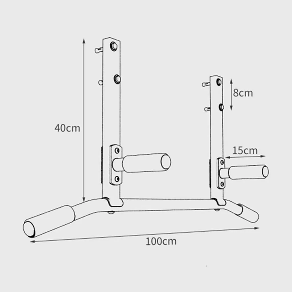 Cross Beam Wall-Mounted, Multi-Purpose Aerobic Strength Training Fitness Equipment, Easy to Install, Stable and Durable, 2 Styles (Style1 Steel)