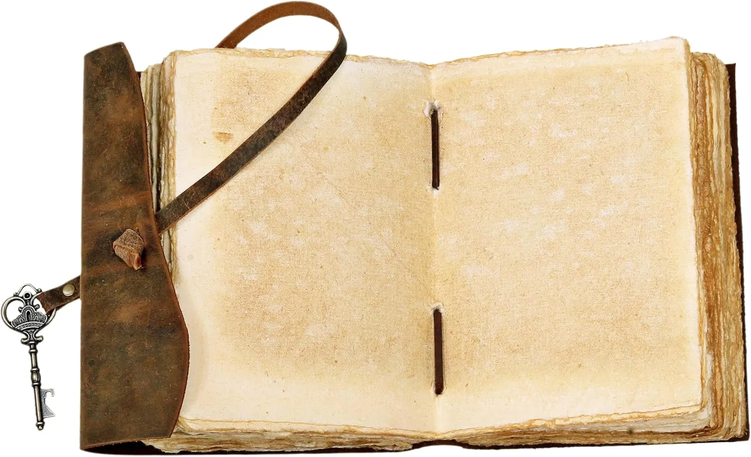 cuero Compass Vintage Leather Journal Antique Handmade Bound Journal with Deckle Edge Paper Diary Leather Sketchbook Drawing Journal Notebook Great Gift Men & Women (6X8 Inch)