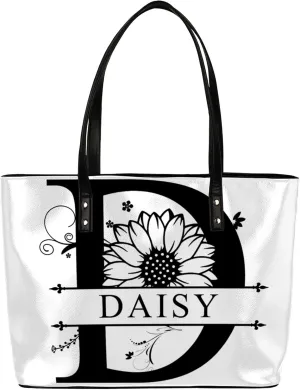 Custom A Tote Bag Women Shoulder Handbags PU Leather for Travel Work