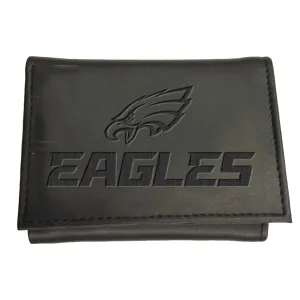 Customizable options Black Wallet, Priority shipping Eagles, Tri-Fold Philadelphia