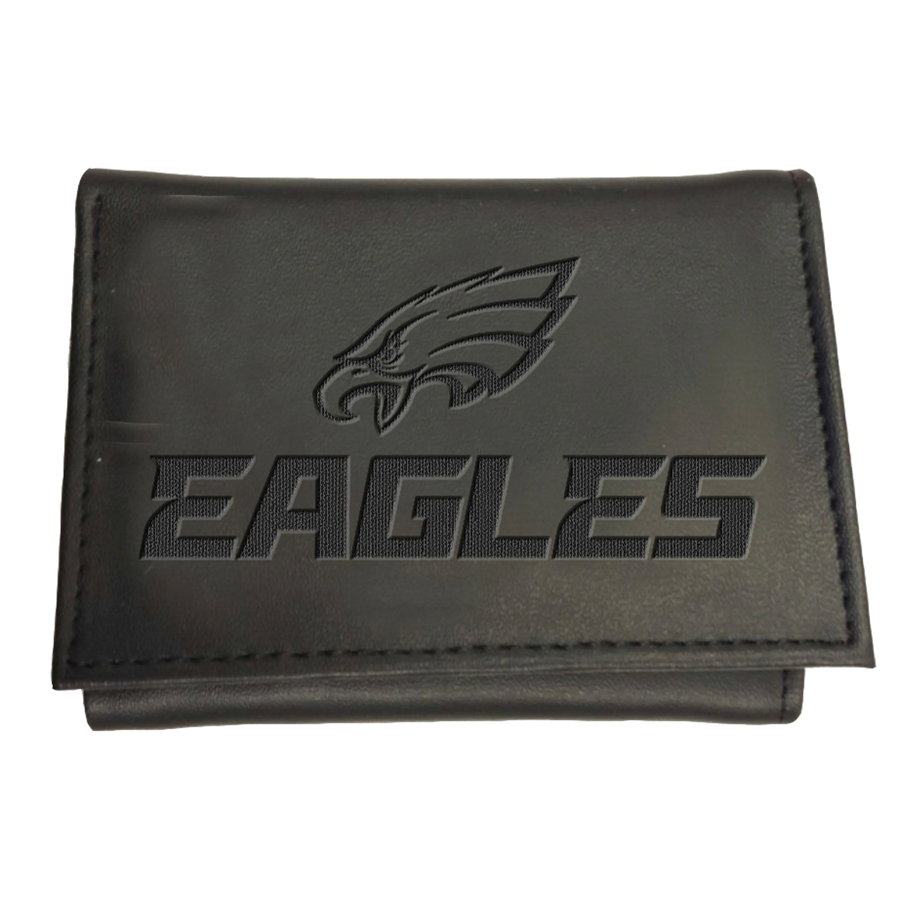 Customizable options Black Wallet, Priority shipping Eagles, Tri-Fold Philadelphia