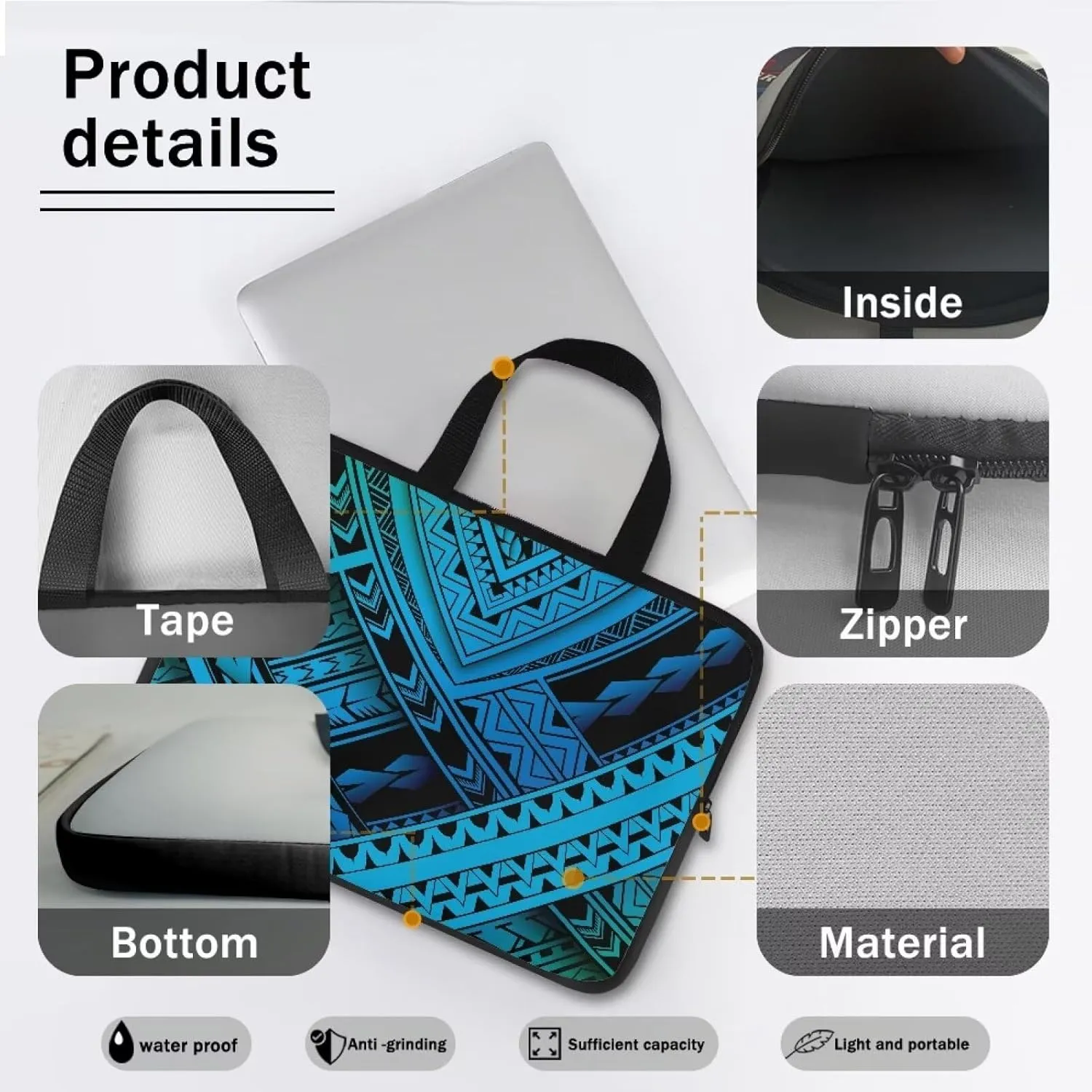 Cute Laptop Tote Bag Women,Large Laptop Bag 9""-17"" for Men Work Bag Briefcase Travel Laptop Bag
