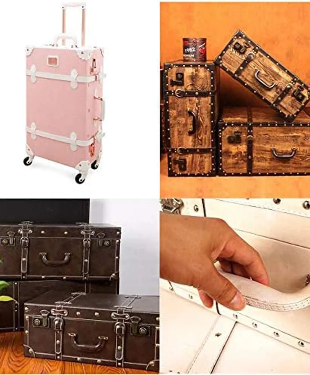 CynKen 1 Pieces PU Leather Handle for Guitar Musical Box Handbags Gift Boxes Wine Boxes Luggage Toolbox Trolley Instrument Case Black Gold