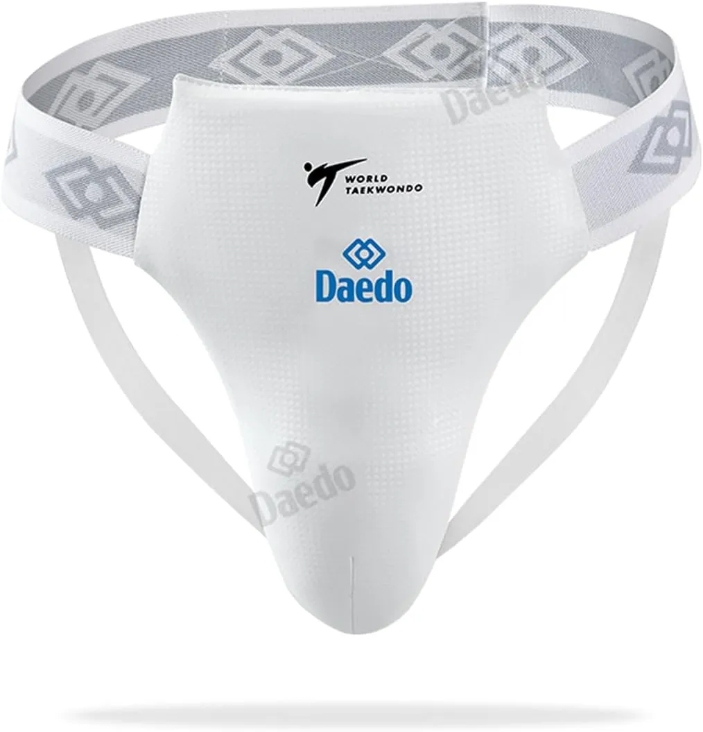 DAEDO Taekwondo Groin Guard Male, WT Recognized, Durable Protection for International Competitions, Sizes: XS to XL