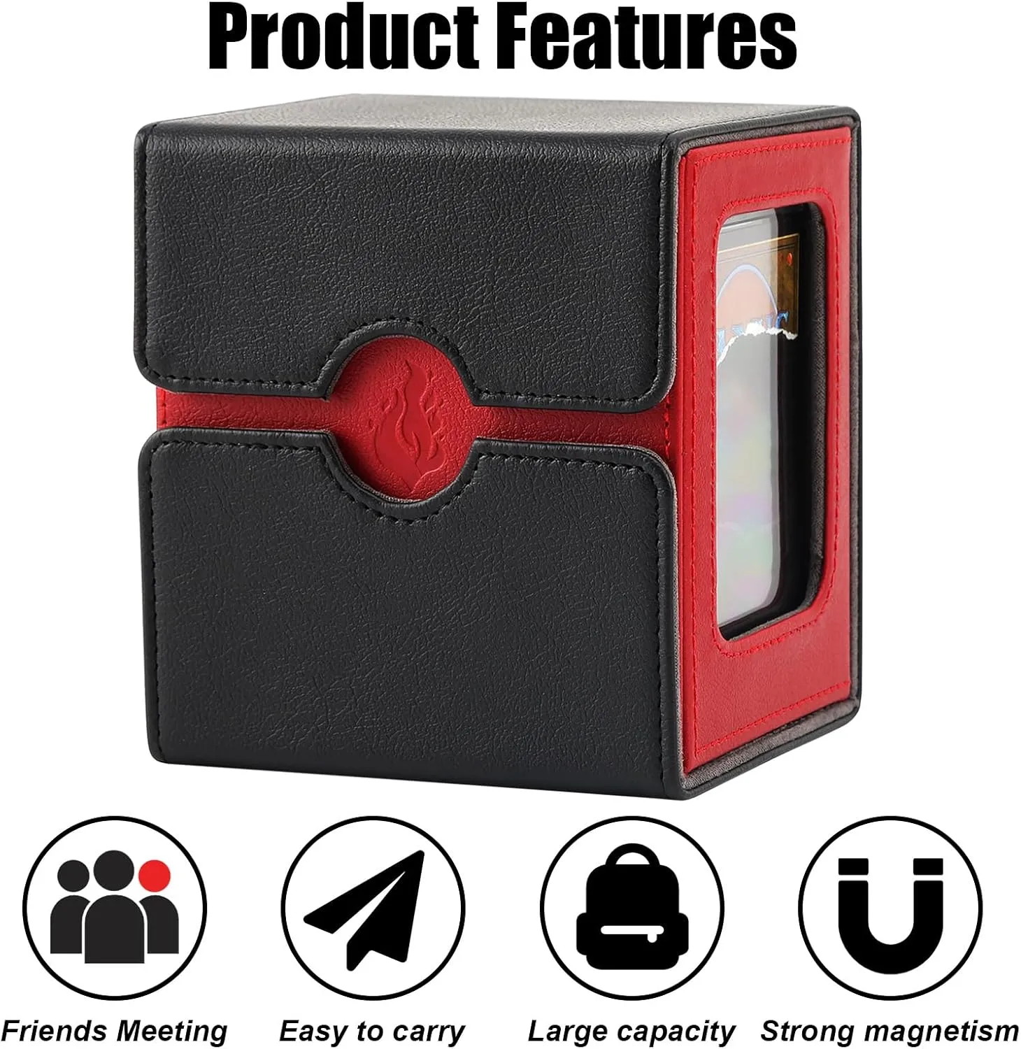 DaMohony Ultimate Guard Deck Case with Microfiber Lining Deck Storage Box for 200  Sleeved Magic Card