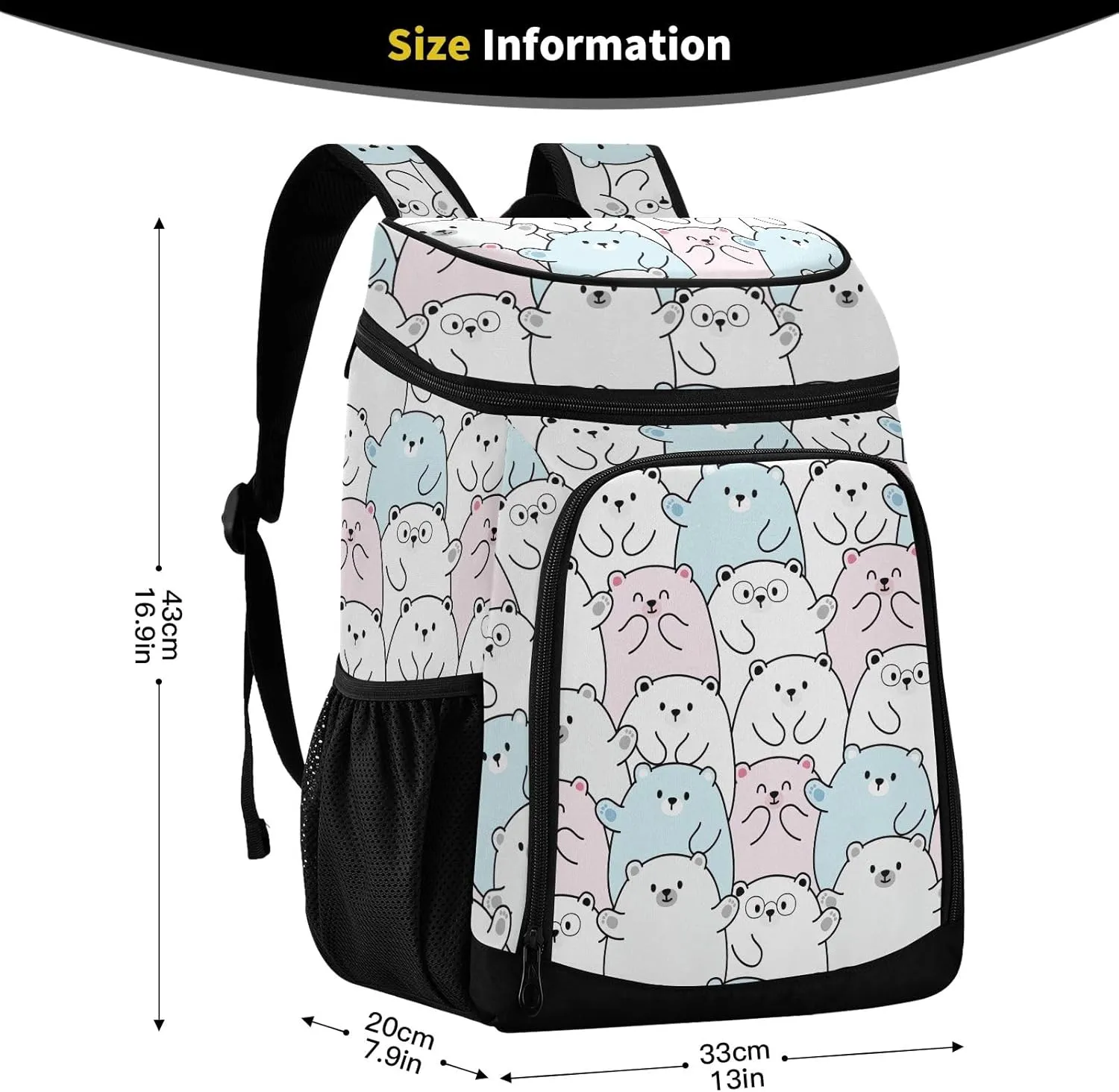 Dark Salmon Cooler Bag Backpack 36 Cans Insulated Leakproof Waterproof Beach Cooler Lunch Box Backpack
