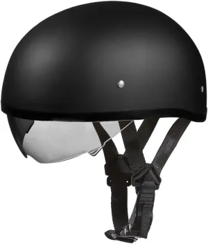 Daytona Helmets Half Skull Cap Motorcycle Helmet with Built-in Inner Shield, DOT Approved, Lightweight, Comfortable, and Durable Protection for Riders, Sleek Design, Fits and Styles