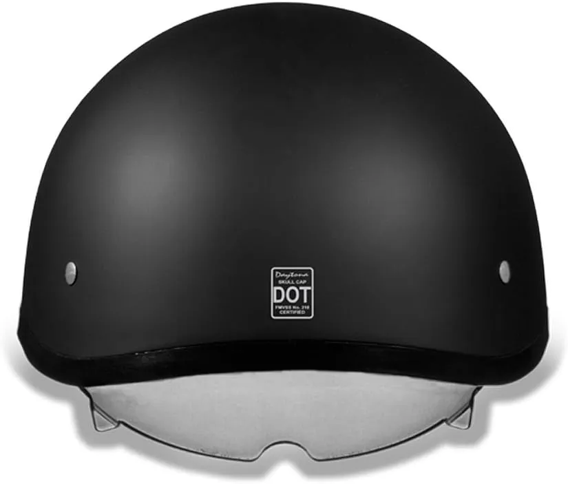 Daytona Helmets Half Skull Cap Motorcycle Helmet with Built-in Inner Shield, DOT Approved, Lightweight, Comfortable, and Durable Protection for Riders, Sleek Design, Fits and Styles