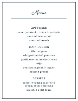Delicate Border Menu