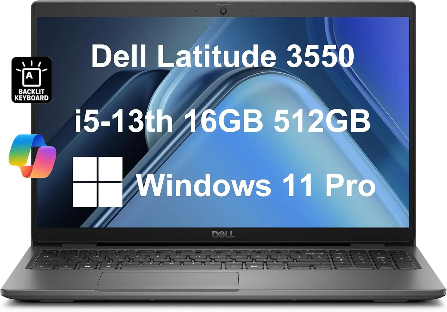 Dell Latitude 3550 Business Laptop (15.6" FHD Anti-Glare, Intel 10-Core i5-1335U (Beat i7-1355U), 16GB DDR5 RAM, 512GB SSD) Backlit Keyboard, Ethernet, FHD Webcam, Win 11 Pro w/AI Copilot, Grey