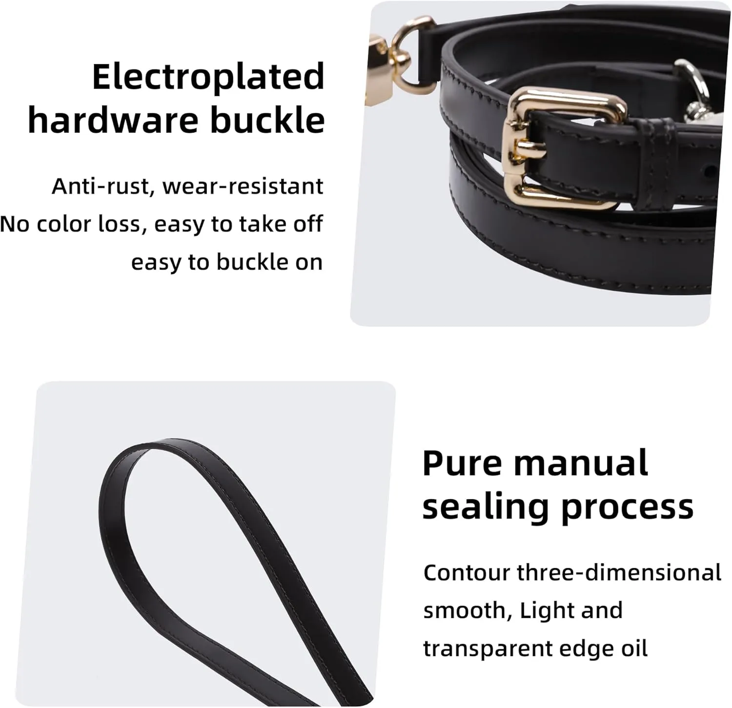DGAZ Vachetta Leather Adjustable Crossbody Strap for Speedy Bag with Gift Box, Handmade Shoulder Strap