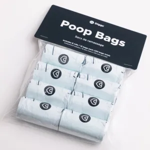 Diggs Dog Poop Bags (8-Rolls) - Durable & Odor Resistant Pet Waste Bags Refill Pack - One-Hand Dispensing, Innovative No-Tear Pet Products - 120 Bag Count