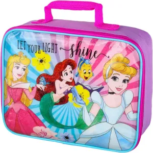 Disney Princess Lunch Box Ariel Cinderella Aurora Let Your Light Shine Digital Holographic Lunch Bag Tote