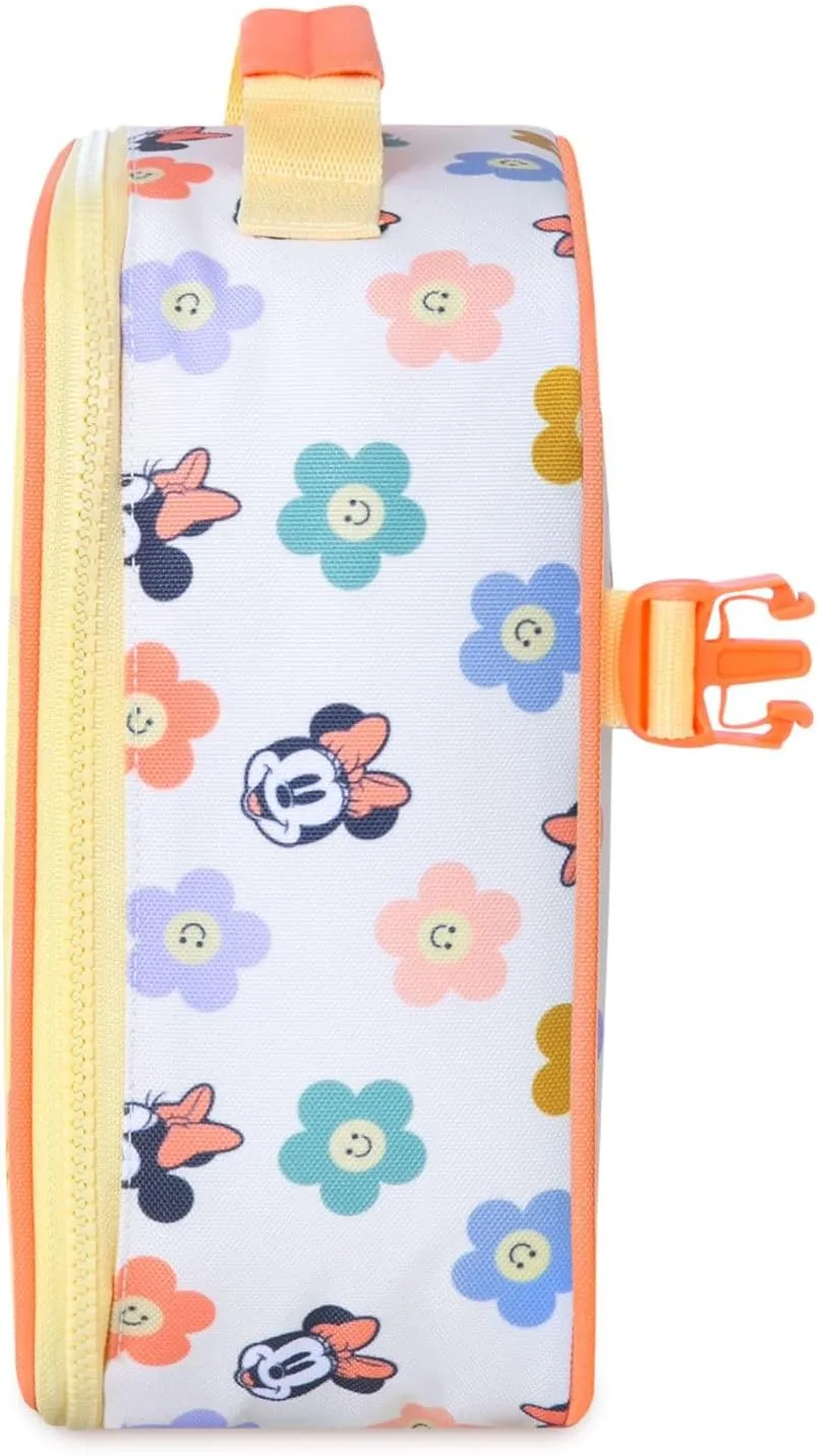 Disney Store Minnie Mouse Kids Lunch Box - Insulated Lunch Bag with Interior Pockets for School Meals