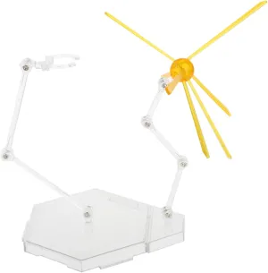 Display Stand for Effects Collectible Figures - Adjustable Action Figure Holder for Stop Motion Models - Plastic Yellow