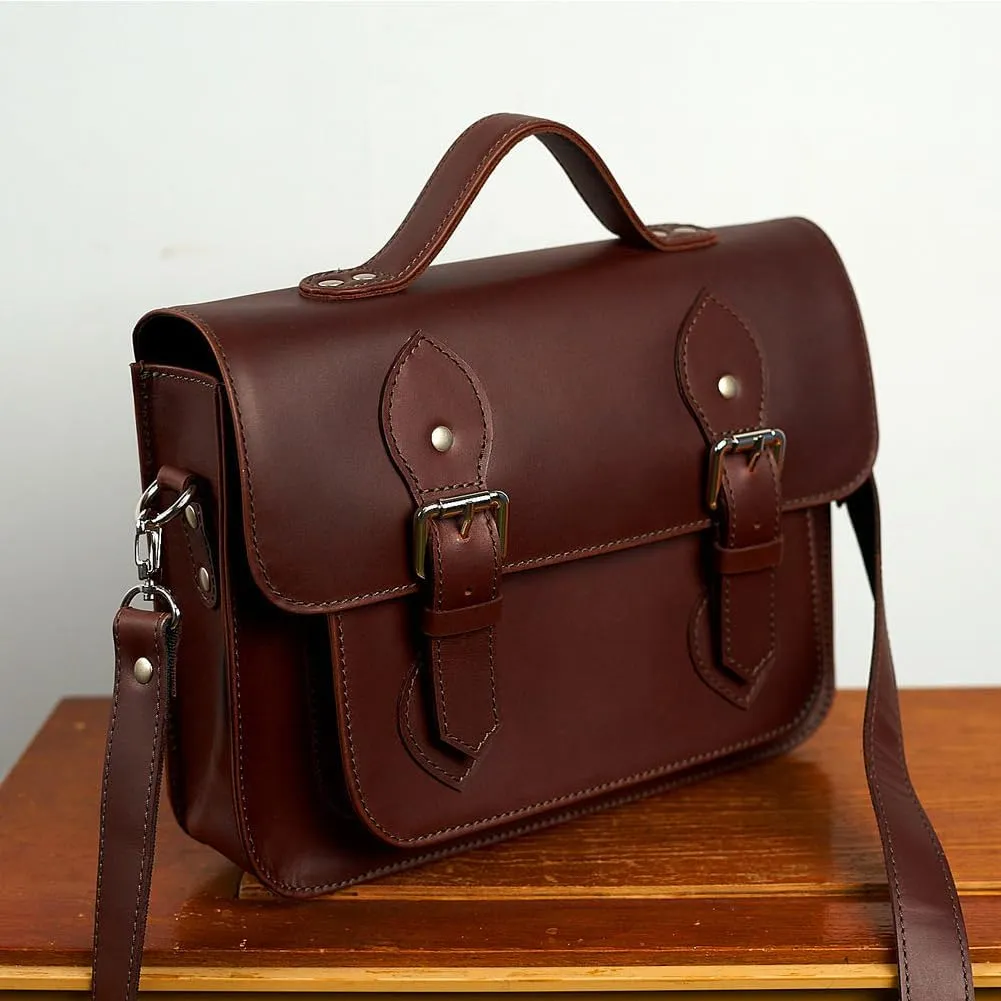 DIY Pu Leather Bag Kit Brown Stitch Purse Making Supplies Knitting Crochet All Materials Kits Sewing Tool Set with Instruction for Women Handbag Shoulder Bag Handicraft Gift Accessories