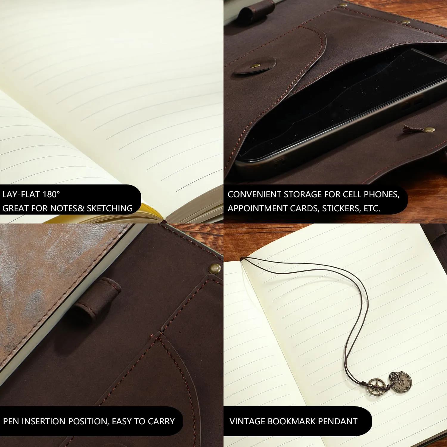 DND Dragon Notebook/Diary, Dragon Embossed Notebook for Dungeons & Dragons/D&D Series, RPG Accessory for DMs and Players Nerdy Gifts, 288 Pages A5 Leather Notepad for Men and Women.