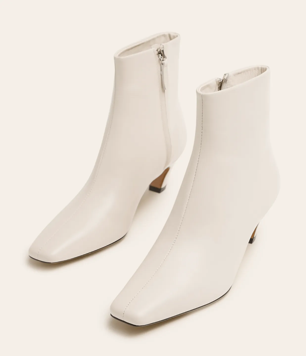 Dora Ankle Boot in Crema Leather