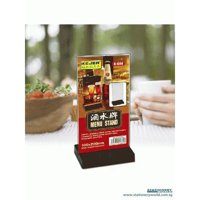 Double Sided Acrylic Menu Stand K684