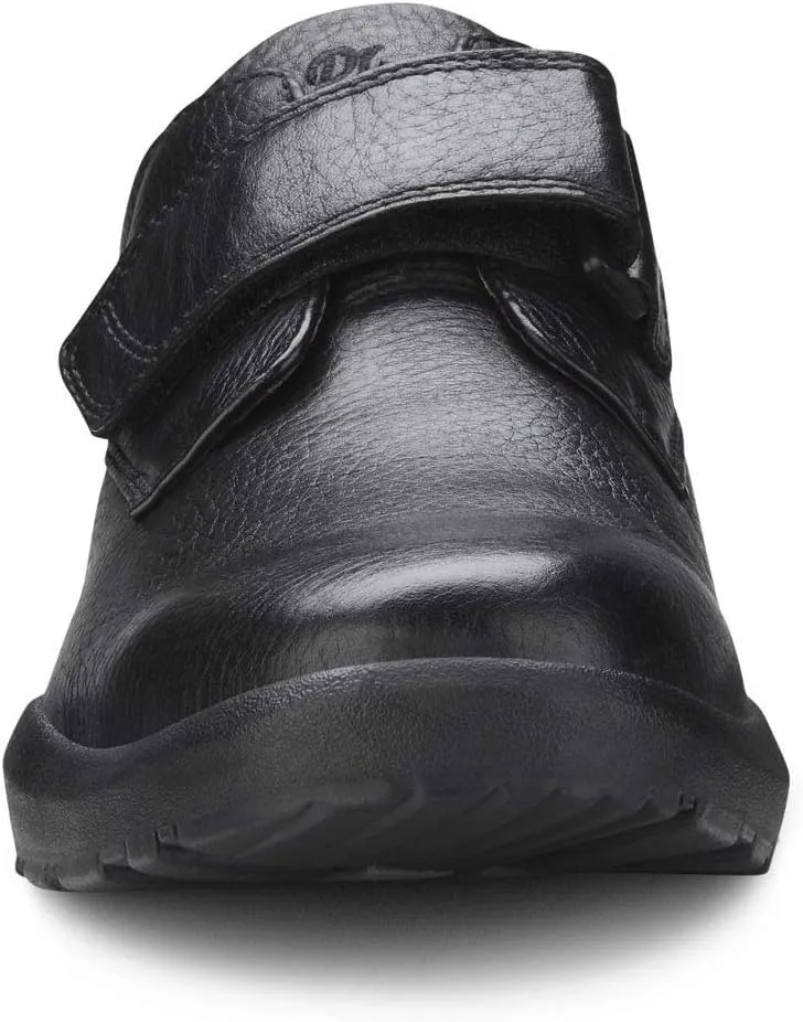 Dr. Comfort William Black Diabetic Shoes for Men-Easy Off with Removable Shoe Insole-Everyday Office Wear Shoes