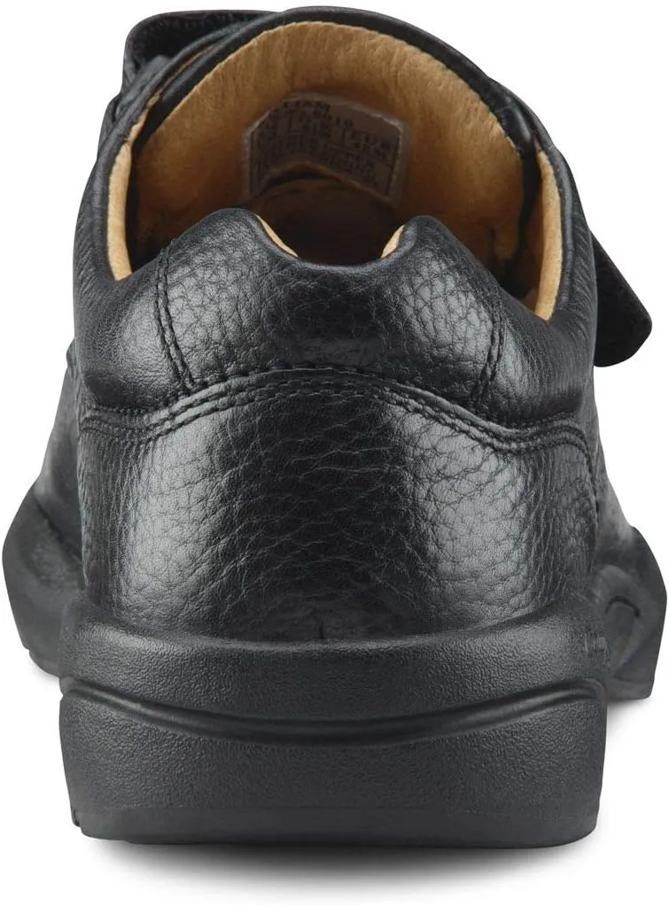 Dr. Comfort William Black Diabetic Shoes for Men-Easy Off with Removable Shoe Insole-Everyday Office Wear Shoes