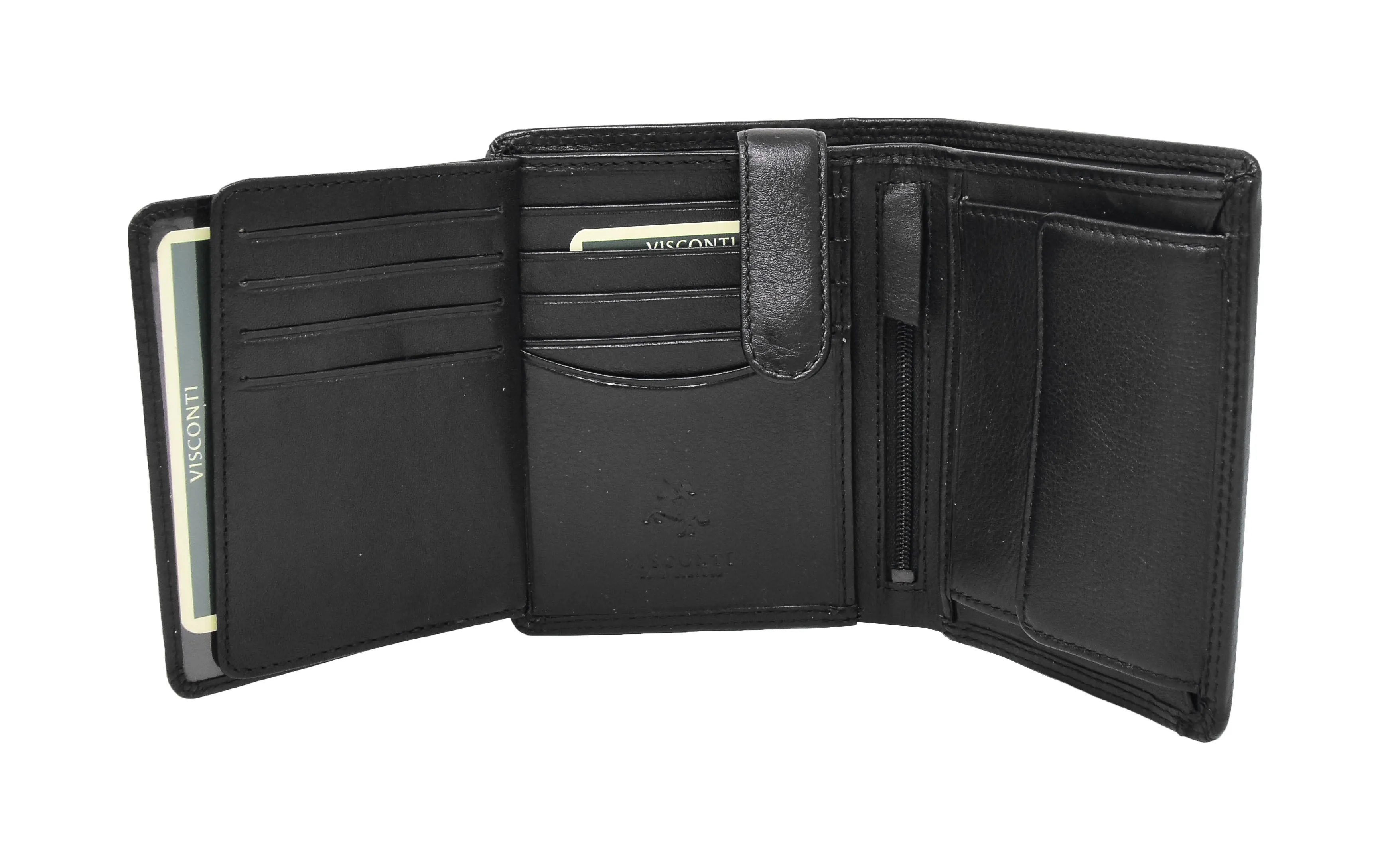 DR426 Men's Soft Leather Large Size Wallet Black