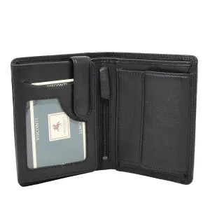 DR426 Men's Soft Leather Large Size Wallet Black
