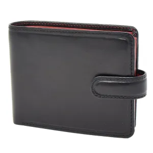 DR436 Men's Premium Leather Two Tone Wallet Black